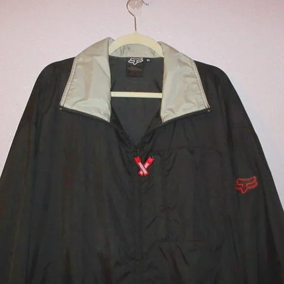Vtg Fox Racing Windbreaker Jacket Mens XL Nylon Ripstop DWR Packable MTB Logo - Picture 2 of 12